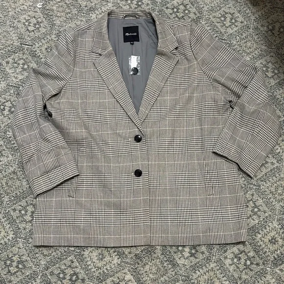 🆕 Madewell Plaid Dorset Blazer - Picture 2 of 7